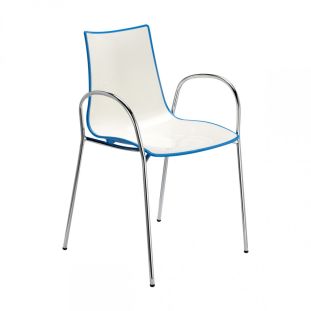Bicolor Zebra chair with arms