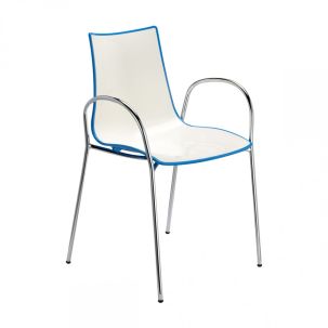 Bicolor Zebra chair with arms