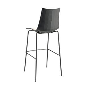 Bar stool Zebra Bicolore Coated h80